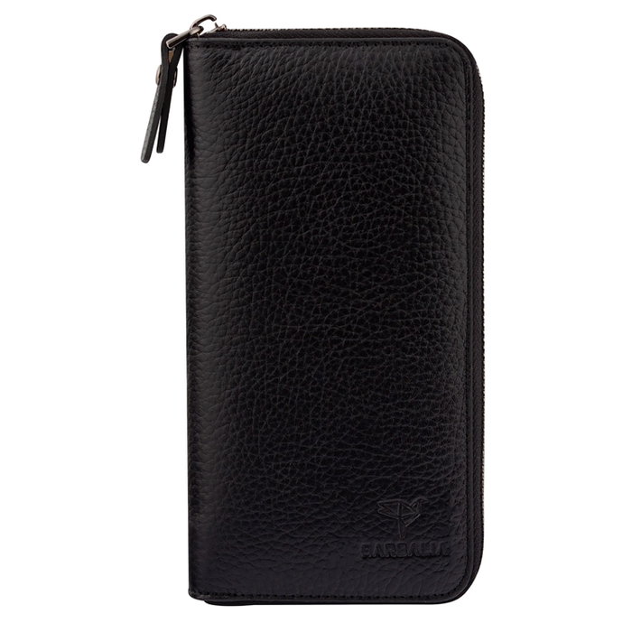 Zoozie Bags Cartera de Mujer Arthur - Black, Piel Auténtica, Color Negro